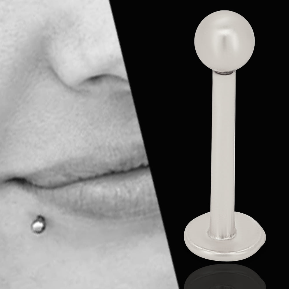 316L Surgical Steel Plain 3mm Screw Ball Labret-Monroe