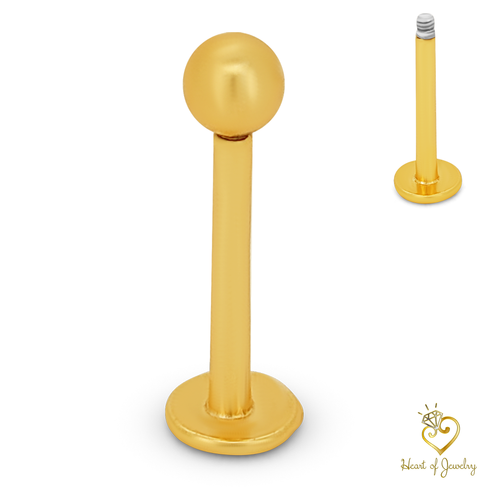 316L Surgical Steel Plain 3mm Screw Ball Labret-Monroe