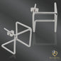 Square Geometry Earrings – 925 Sterling Silver Studs for Modern Looks