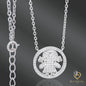 Little Girl Pendant Necklace in 925 Sterling Silver – 16" + 1" Adjustable Cable Link Chain