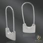 Geometric Lock Earrings – Korean Paperclip Statement in Stainless Steel