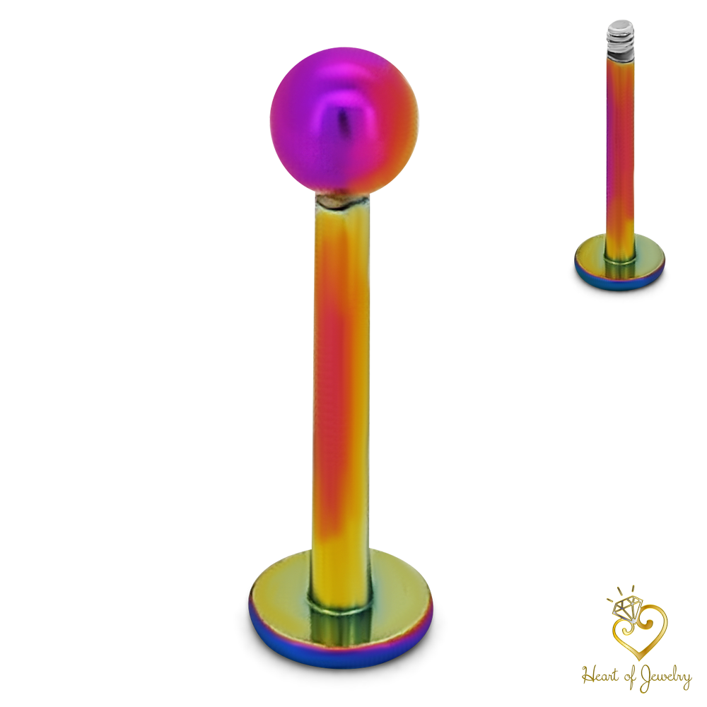 316L Surgical Steel Plain 3mm Screw Ball Labret-Monroe
