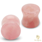 “Love Forged in Stone” – Rose Quartz Double Flare Plugs for Bold Expression