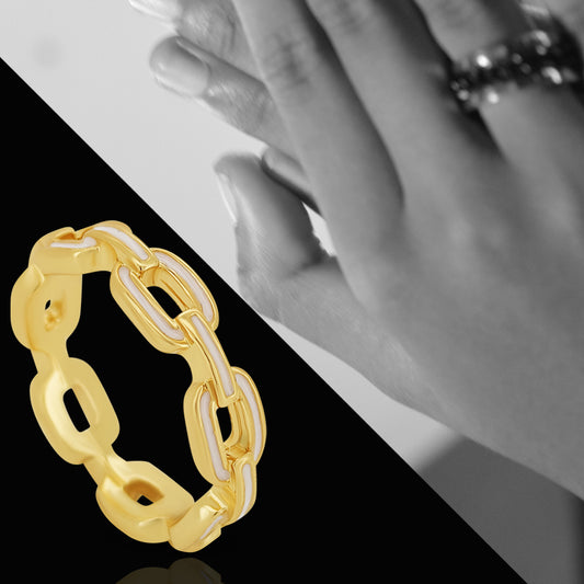 Trendy Korean Designer Copper Chain Finger Rings – Fashion Jewelry