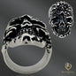 Skull with Skull Bandana Stainless Steel Casting Rings